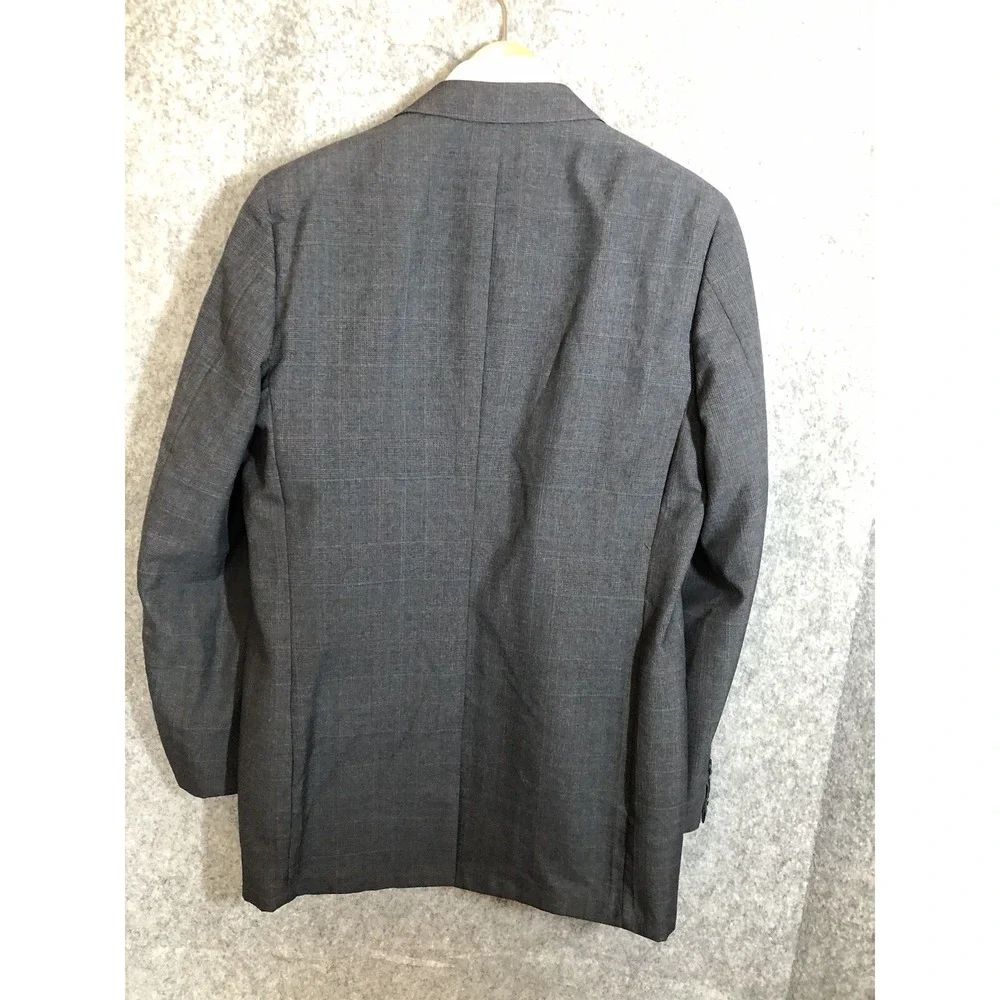 Stafford Blazer Men 42R Wool Gray Glen Plaid Classic Suit Coat Jacket Business